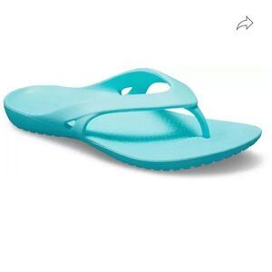 Crocs KADEE II Mint Green Flip Flops Sandals Comfort Size 7 Women's Comfort